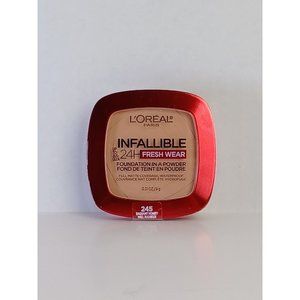 L'Oreal INFALLIBLE  Fresh Wear Powder Foundation 245 RADIANT HONEY